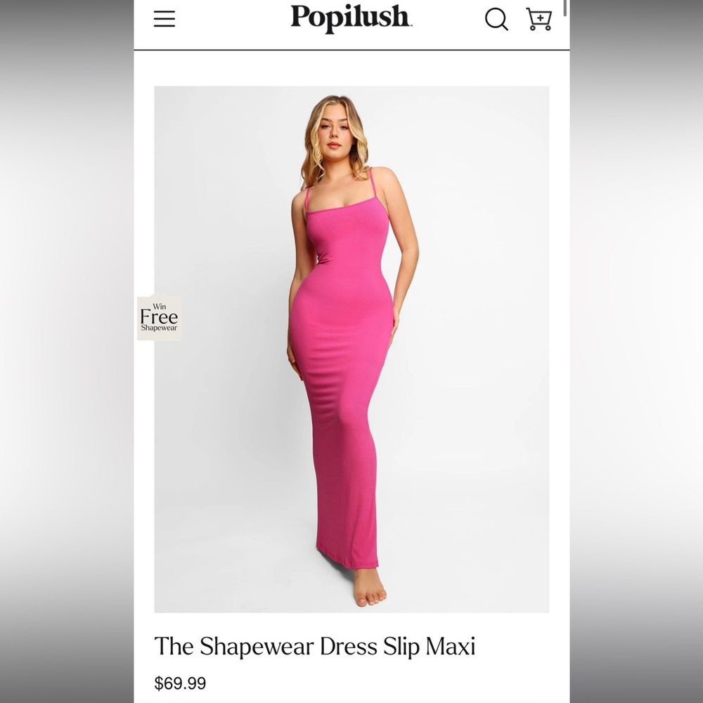 Popilush Spaghetti Strap Shapewear Dress